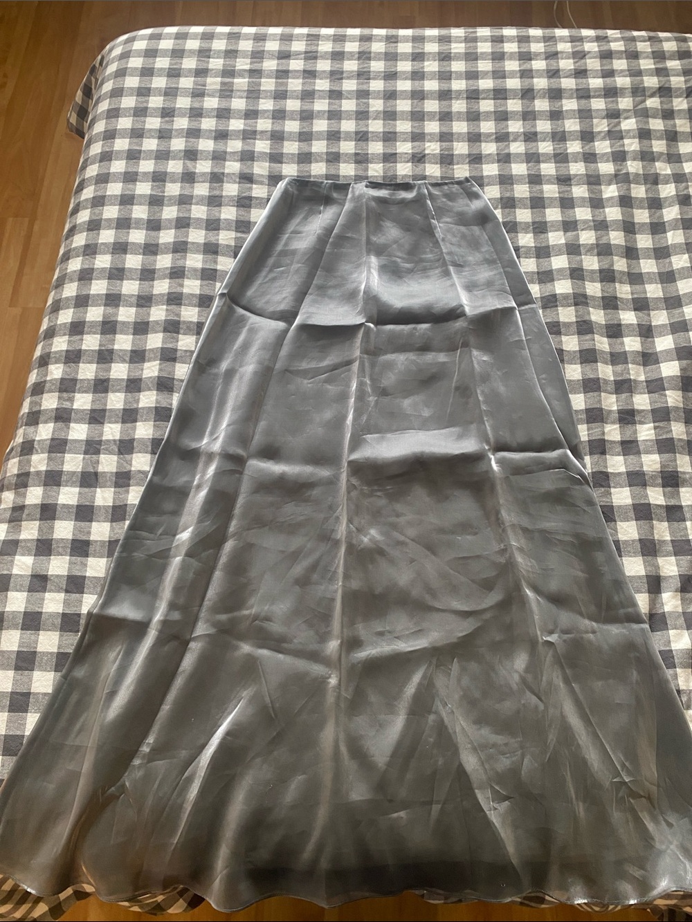 Ann Taylor Silver Slip Skirt